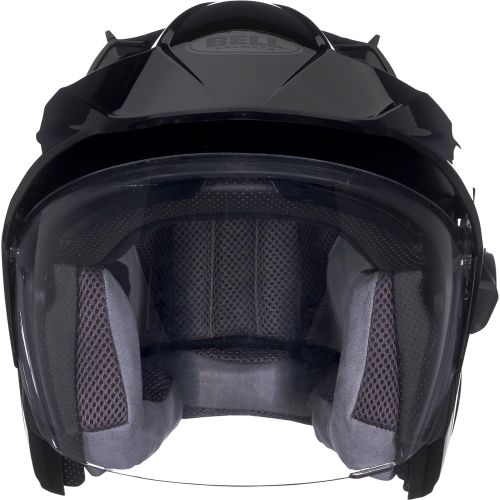 벨 Bell Mag-9 Open Face Motorcycle Helmet (Solid Gloss Black, Small)