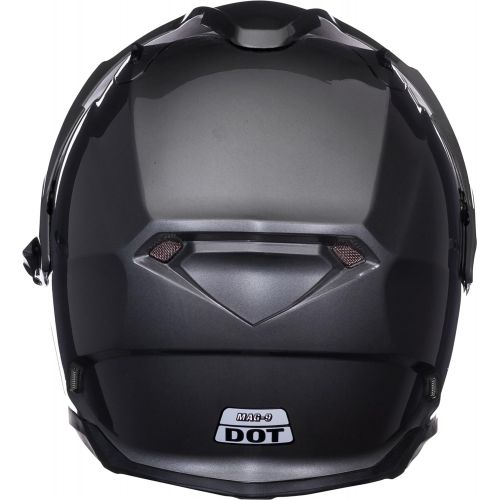 벨 Bell Mag-9 Open Face Motorcycle Helmet (Solid Gloss Titanium, Small)