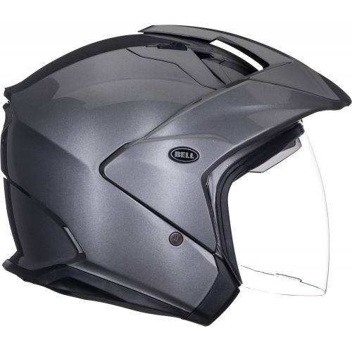 벨 Bell Mag-9 Open Face Motorcycle Helmet (Solid Gloss Titanium, Small)