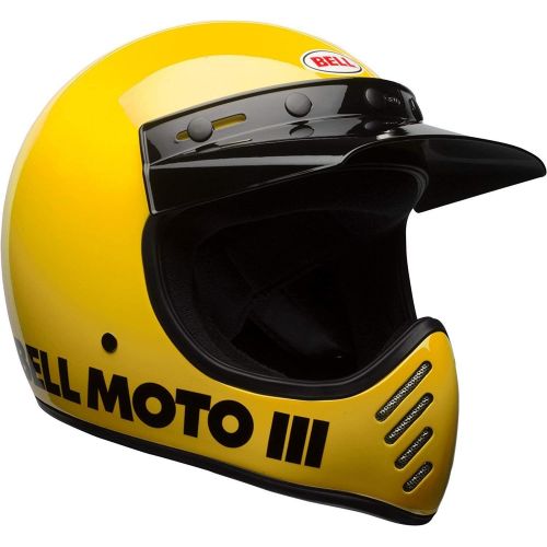 벨 Bell Moto-3 Off-Road Motorcycle Helmet (Classic Gloss Yellow, Large)