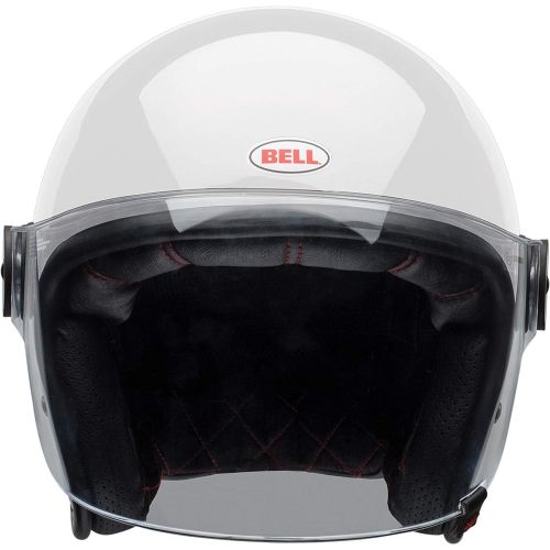 벨 Bell Riot Flip-Up Motorcycle Helmet (Solid Gloss White, Medium)