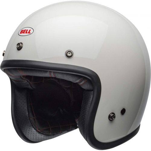 벨 Bell Custom 500 Open-Face Motorcycle Helmet(Solid Vintage White, Medium)