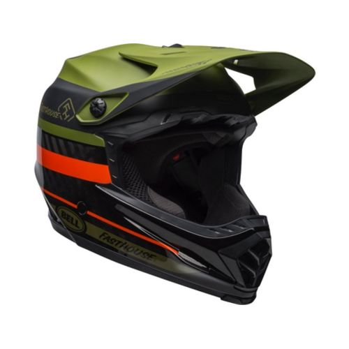 벨 Bell Full-9 LTD Fasthouse Matte Gloss Olive Black Orange Full Face Mountain Bike Helmet Size XlargeXXlarge