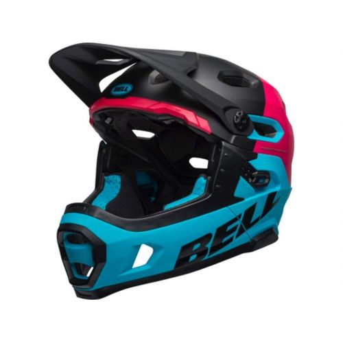 벨 Bell Super DH Mips Unhinged Matte Gloss Black Berry Blue Mountain Bike Helmet Size Small