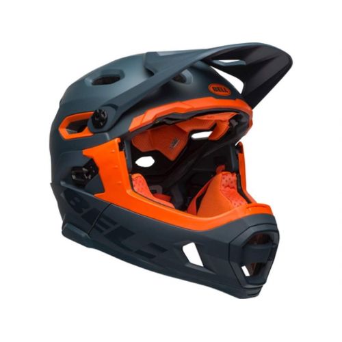 벨 Bell Super DH Mips Matte Gloss Slate Orange Mountain Bike Helmet Size Medium