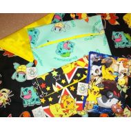 BellaKsHandmadeGoods lunchbox kits~ character placemats~lunch box napkin~ snack bags~you pick print~ lunch mats~ kid friendly~ reusable goods~ school lunch kits