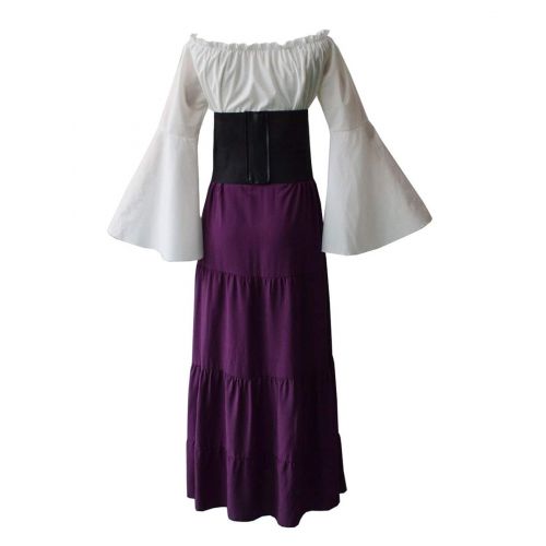  BellaPunk Womens Medieval Victorian Costume Dress Renaissance Asymmetric Fancy Dresses