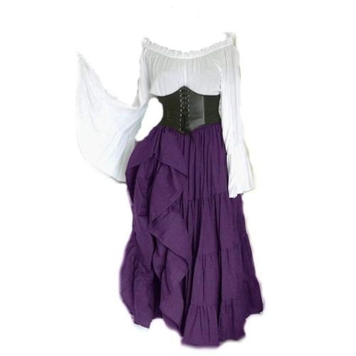  BellaPunk Womens Medieval Victorian Costume Dress Renaissance Asymmetric Fancy Dresses