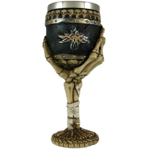  [아마존베스트]Bellaa 21022 Ossuary Style Skeletal Wine Goblet Bones 8 inch