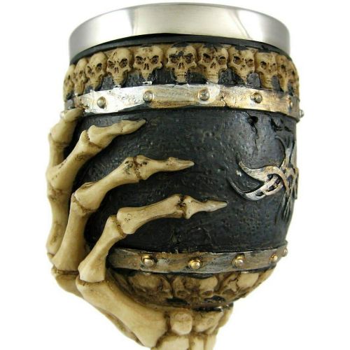  [아마존베스트]Bellaa 21022 Ossuary Style Skeletal Wine Goblet Bones 8 inch