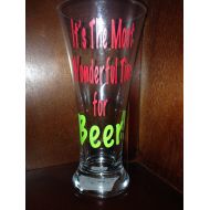 BellaandKateDesigns Its The Most Wonderful Time For Beer Glass. Individual or Set.