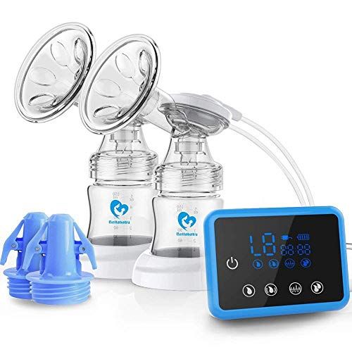  [아마존베스트]Bellababy Double Electric Breast Feeding Pumps Pain Free Strong Suction Power Touch Panel High...