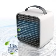 Bellaelegance Personal Space Cooler Portable Air Conditioner Cooling Fan Negative Ion Desktop Bedroom Fan Purifier Quiet Air Circulator Office Home Bedroom Fan with LED Light for K