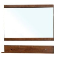 Bellaterra Home 203138-MIRROR Solid Wood Frame Mirror, Walnut