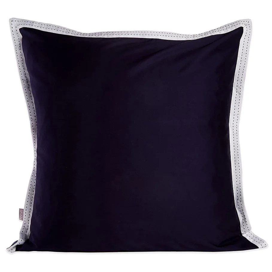 Belle Epoque Pinpoint Solid Navy Square Throw Pillow