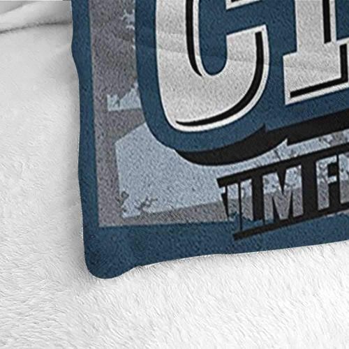  BelleAckerman Soft Blanket King Size Movie Theater,Vintage Cinema Poster Design with Grunge Effect and Old Fashioned Icons, Blue Black Grey Soft, Fuzzy, Cozy, Lightweight Blankets