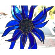 BelleLeVerre Sun Face Sunburst Stained Glass Sun Catcher