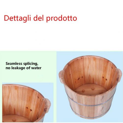  BelleLotus Foot Bath Barrel, 30cm High Foot Bath Foot Barrel Bucket Adult Thickening Mu Foot Barrel Fir Foot Barrel Foot Tub for Soaking Feet Massager Foot Care,C