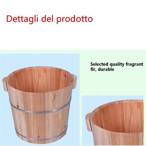  BelleLotus Foot Bath Barrel, 30cm High Foot Bath Foot Barrel Bucket Adult Thickening Mu Foot Barrel Fir Foot Barrel Foot Tub for Soaking Feet Massager Foot Care,C