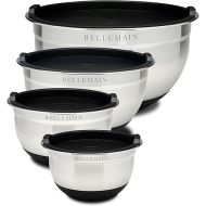 Bellemain Stainless Steel Non-Slip Mixing Bowls with Lids (4-Piece Set)