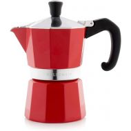 Bellemain Stovetop Espresso Maker Moka Pot (Red, 6 Cup)