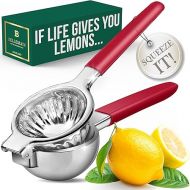 Bellemain Citrus Juicer | Metal Lemon Squeezer | Lime and Lemon Juicer Stainless Steel with Silicone Handles | Manual Juicer, Citrus Squeezer, Hand Held Juicer | Bar Juicer for Bartender Accessories