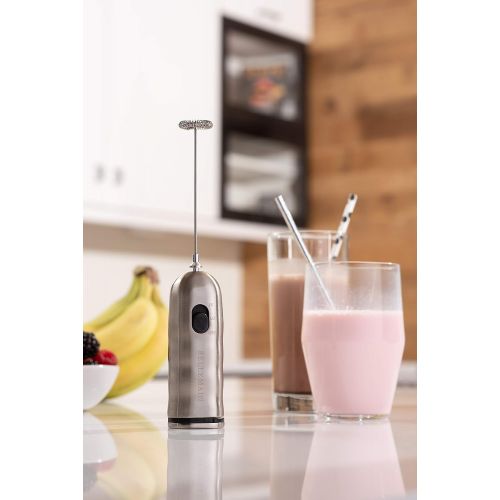  Bellemain Professional Milk Frother 2-Speed Battery Operated Handheld Milk Frother for Latte, Cappuccino,and Bulletproof Coffee