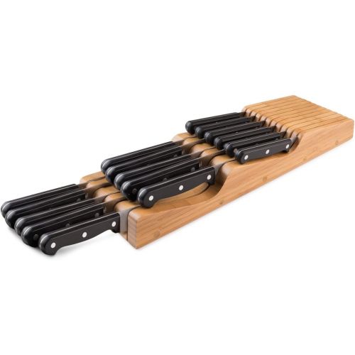  Bellemain 100% Pure Bamboo in Drawer Knife Block , Knife Organizer