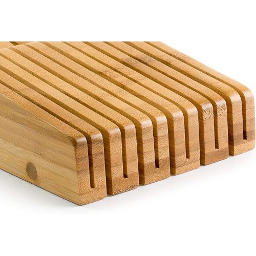  Bellemain 100% Pure Bamboo in Drawer Knife Block , Knife Organizer