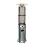 Belleze Stainless Steel Circle Round Pyramid Outdoor Home Commercial Glass Tube with Flames Heater Patio Heater
