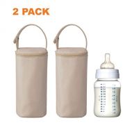 [아마존베스트]Bellotte Insulated Baby Bottle Bags (2 Pack) - Travel Carrier, Holder,Tote,Portable Breastmilk Storage (Beige)