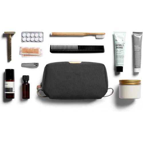  Bellroy Toiletry Kit, water-resistant woven toiletry travel bag (toiletries, cologne, shaving accessories, hairbrush, toothbrush) - Charcoal