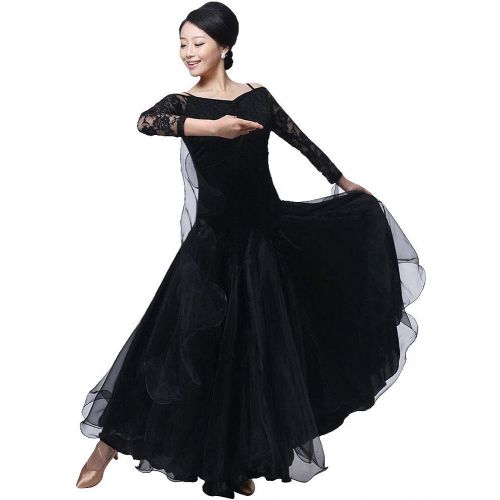  BellyQueen Women Modern Waltz Tango Dancing Clothes Ballroom Dance Skirts