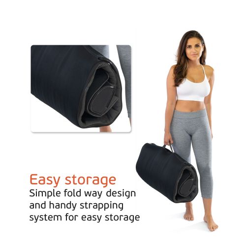  Belmint Back Body Stretching Mat with 4 Pre-Programmed Relaxing Functions Emulates Yoga Style Stretches to Relieve Stress, Pain, Aches and Release Tensions