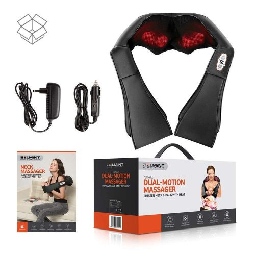  Belmint Neck and Shoulder Massager with Heat - Shiatsu Deep Kneading Massage Machine to Relief and...
