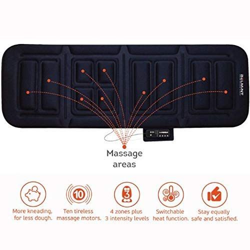  Belmint Full Body Massager, 10-Motor Massage Mat with Heat for Soothing Body Relief, Massages Upper and...