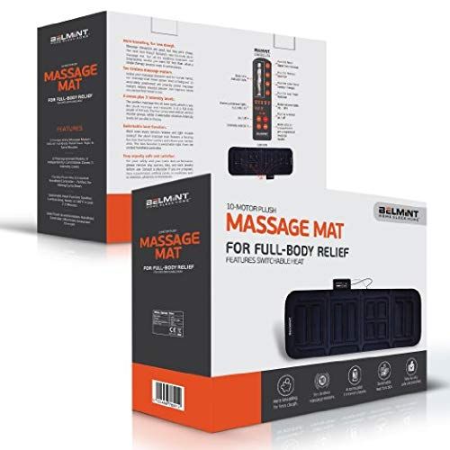  Belmint Massage Mat for Full Body - Vibrating Massager Pad with Heat | 10 Vibration Motor Mattress Pad for...