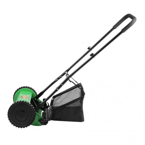  Belovedkai Hand Push Lawn Mower, 5-Blade Adjustable Grass Cutting Height Mower