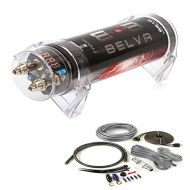 Belva BELVA Professional Grade 1 Farad Capacitor and 4 Gauge Amp Kit with 2 Channel RCA Comb Kit (1 Farad Capacitor and 4gauge 2 Channel amp kit) (Black) [B1DK42BK]