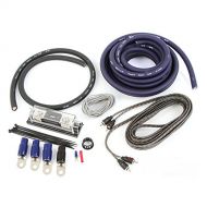 Professional Grade Belva Complete 1/0 Gauge Copper-Clad Amplifier Wiring Kit [BLUE] Good for Up To 1500 Watts with 2-Channel RCA Interconnects [BAK02BL]