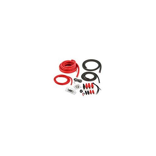  Belva Complete 1/0 + 4 Gauge [RED] Copper-Clad Dual Amp Wiring Kit [BPK0D]