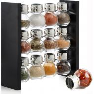 Belwares Spice Rack Organizer - Elegant Spice Organizer, Spice Rack with 12 Jars, Seasoning Rack, Compact Spice Rack Organizer for Cabinet or Countertop - Good for Medicine, Craft, Herb or