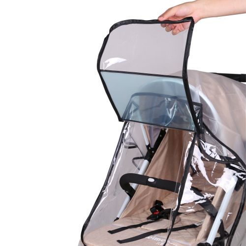  [아마존베스트]Bemece Stroller Rain Cover Universal + Mosquito Net (2-Piece Set), Baby Travel Weather Shield …