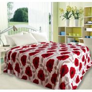 Ben&Jonah Ultra Soft Primrose Design Full Size Microplush Blanket - Red