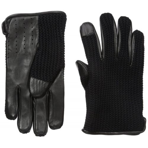  Ben+Sherman Ben Sherman Mens Lthr Knit Driving Glove