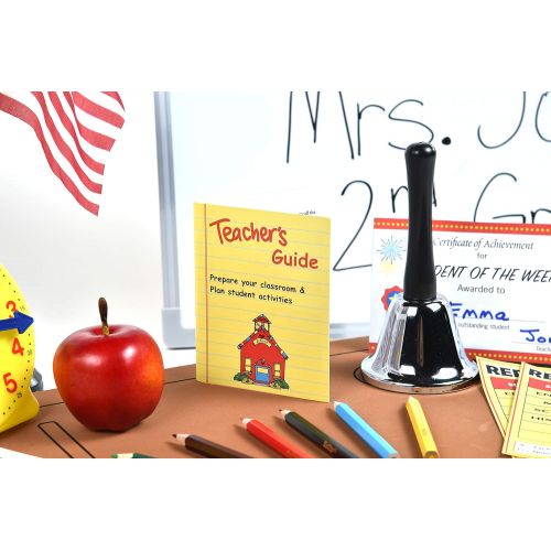  Ben Franklin Toys Play Teacher Role-Play Set Includes Reusable White Board, Bell, Report Cards, for Home or Classroom