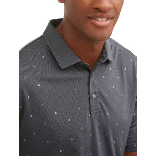  Ben Hogan Mens Performance Asymmetrical Printed Polo