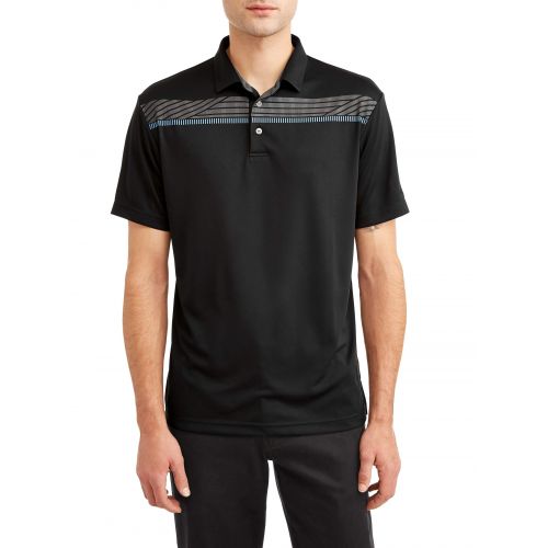  Ben Hogan Mens Performance Short Sleeve Striped Polo Shirt