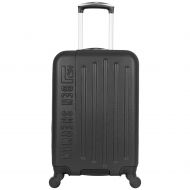Ben Sherman Leicester 20 Lightweight Durable Hardside 4-Wheel Spinner Carry-On Luggage, Black With Gray