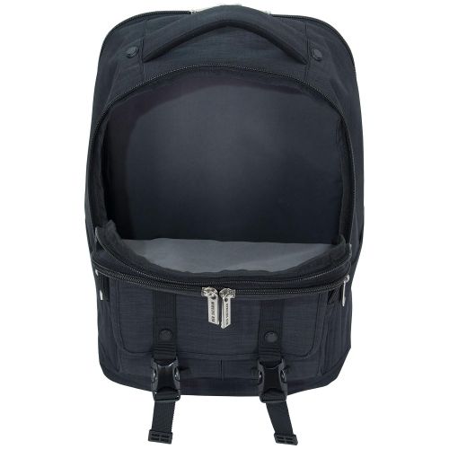  Ben Sherman Heathered Polyester Dual Compartment 15.6 Laptop Travel Backpack, Navy